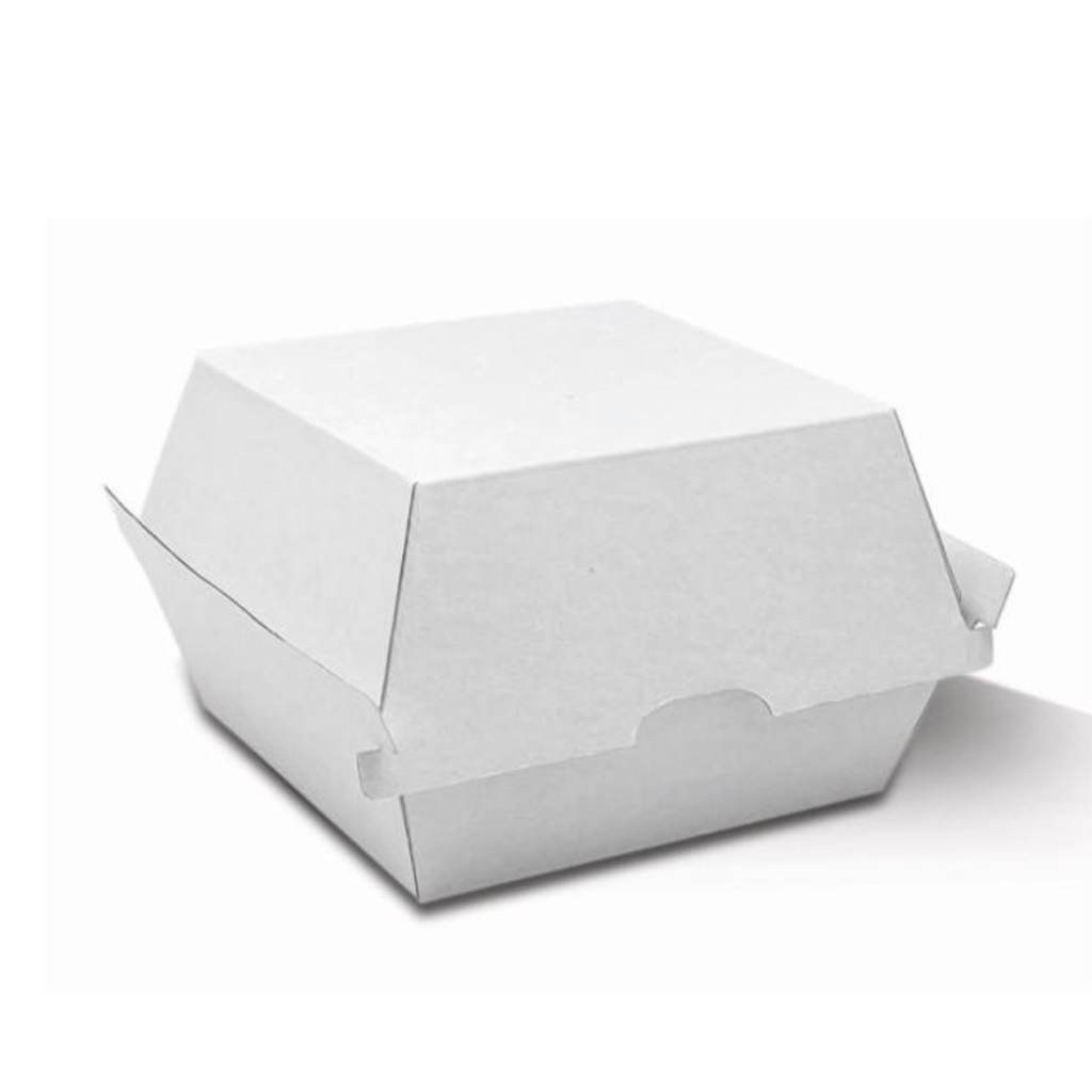 WHITE BURGER BOX