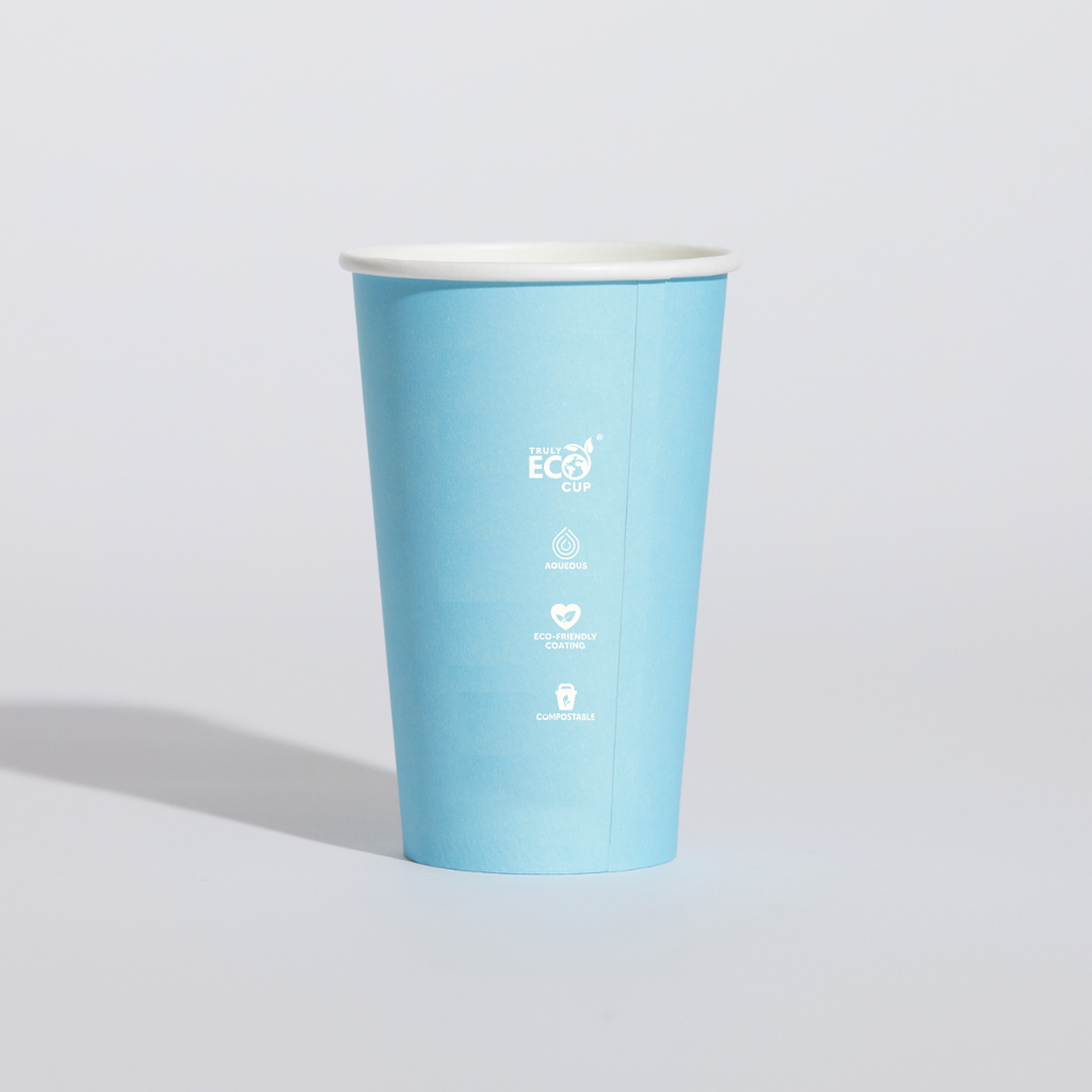 12OZ SINGLE WALL AQUEOUS TRULY ECO CUP - Pastel