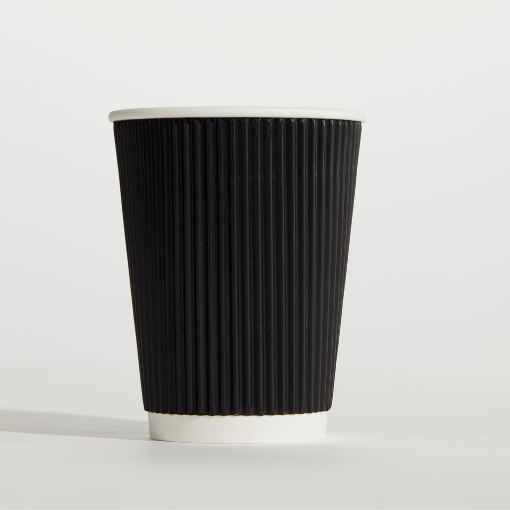 12oZ RIPPLE WRAP CUP - Black