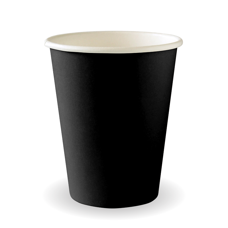 8oZ BLACK SINGLE WALL PAPER CUP 