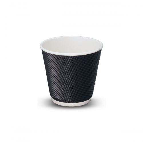 4oZ BLACK TRIPLE WALL CUP