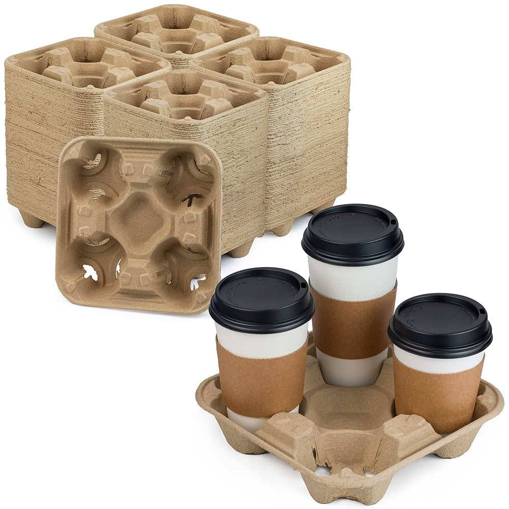 ENVIRO PULP 4 CUP TRAY