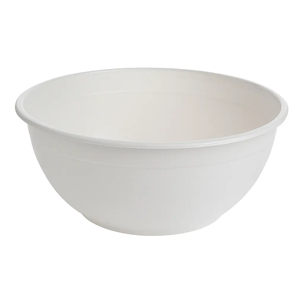 PLASTIC ROUND BOWL WHITE-1050ML