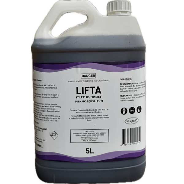 LIFTA/TORNADO/TILEPLUS/ TILE&CONCRETE CLEANER/RESTORER 5L