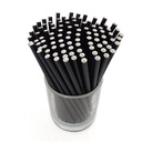 PAPER STRAW REGULAR BLACK (THIN)