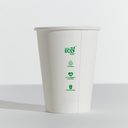 10OZ SINGLE WALL AQUEOUS TRULY ECO CUP - White