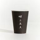 12OZ SINGLE WALL AQUEOUS TRULY ECO CUP - Black