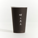 16OZ SINGLE WALL AQUEOUS TRULY ECO CUP - Black
