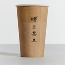 16OZ SINGLE WALL AQUEOUS TRULY ECO CUP - Kraft printed