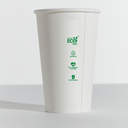 20OZ SINGLE WALL AQUEOUS TRULY ECO CUP - White