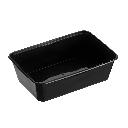 650ML BLACK PLASTIC RECTANGULAR CONTAINER